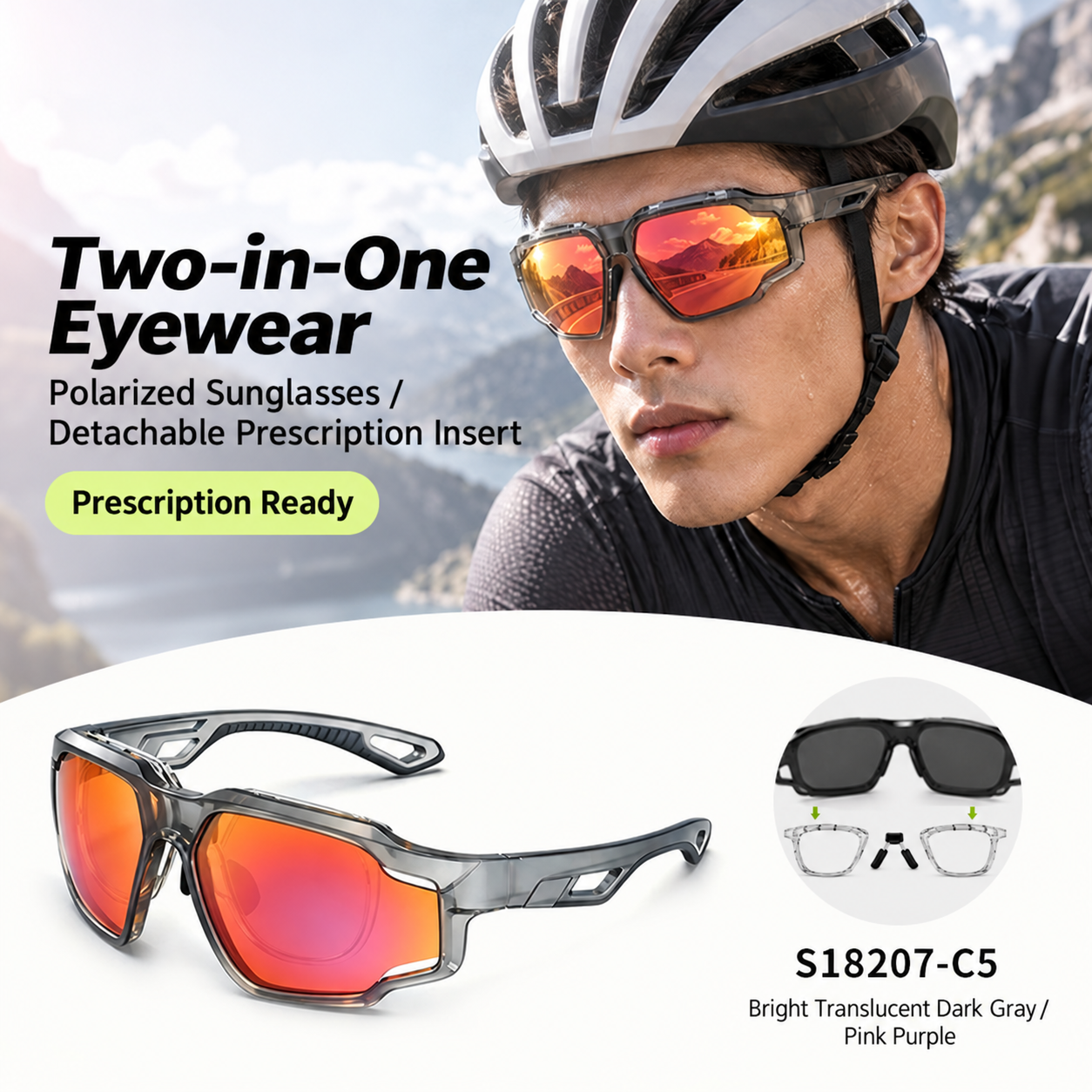 Eyeao Windproof Polarized Sports sunglasses S18207