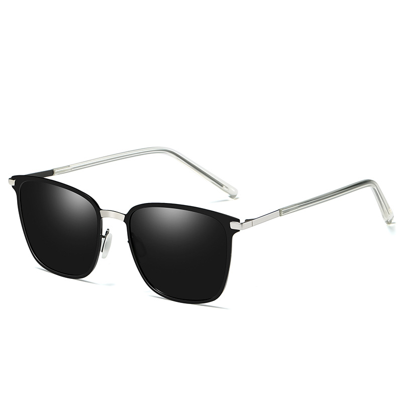 Eyeao Square Metal Polarized Night driving Sunglasses P0864