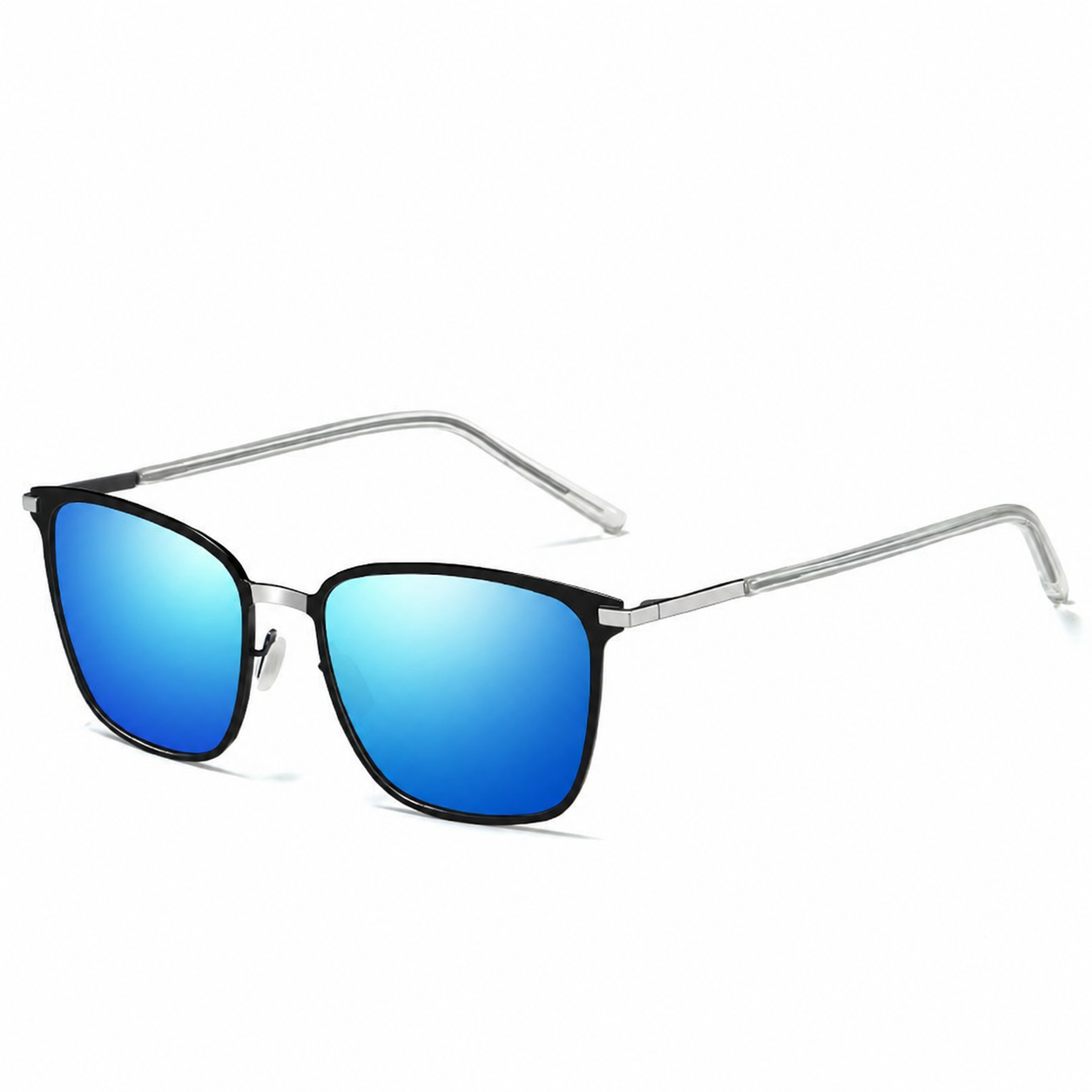 Eyeao Square Metal Polarized Night driving Sunglasses P0864