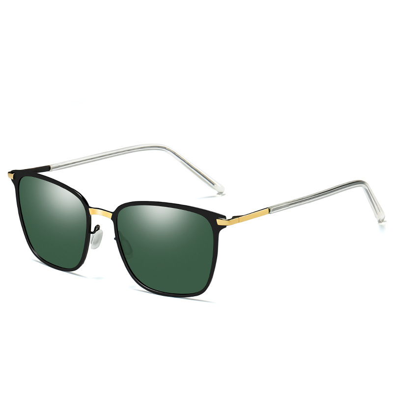 Eyeao Square Metal Polarized Night driving Sunglasses P0864