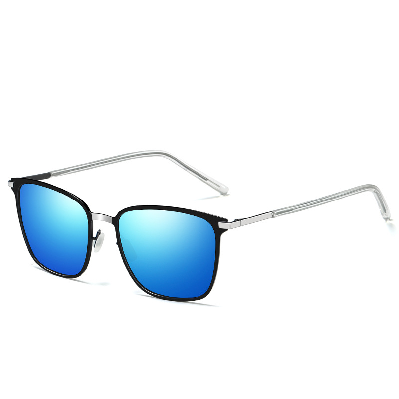 Eyeao Square Metal Polarized Night driving Sunglasses P0864