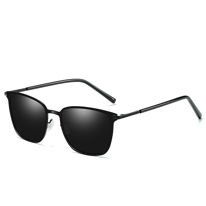 Eyeao Square Metal Polarized Night driving Sunglasses P0864