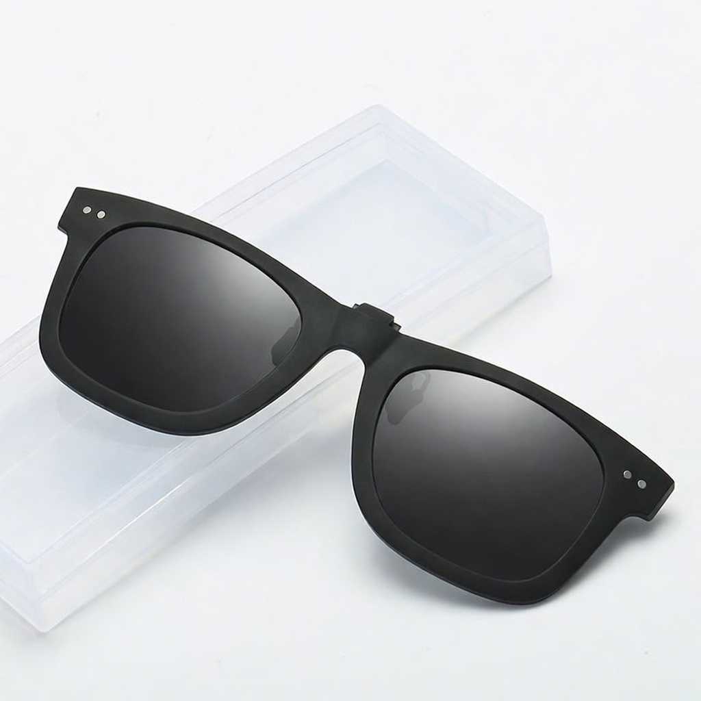 Eyeao Round Clip-on Polarized Night driving Sunglasses TR2140