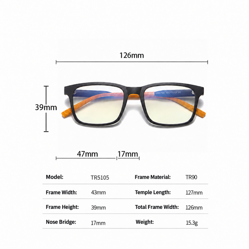 Eyeao TR90 Blue light blocking Optical frames