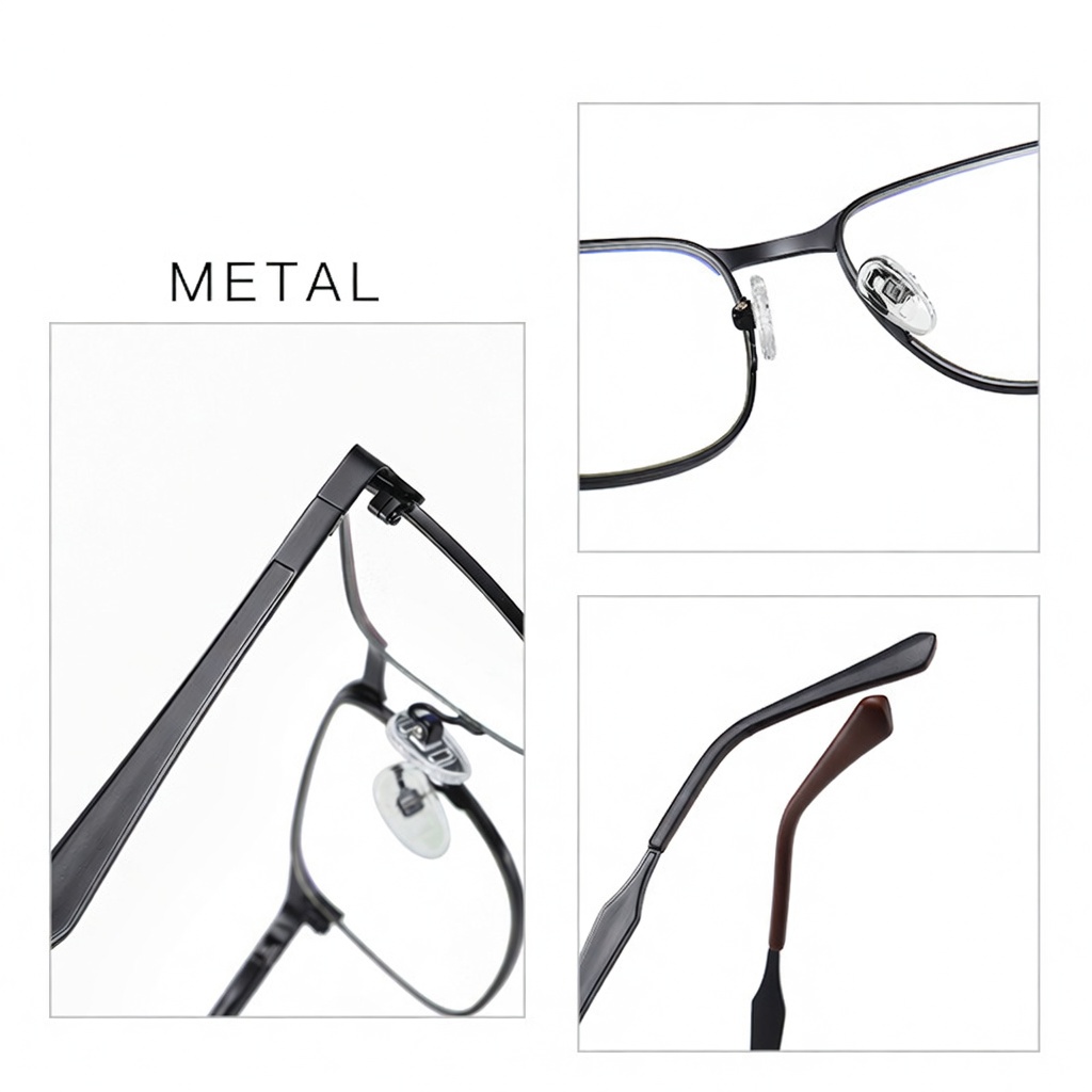 Eyeao Square Metal Blue light blocking Optical frames