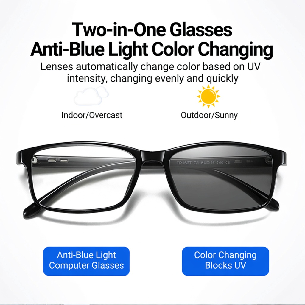 Eyeao Square TR90 Blue light blocking Optical frames