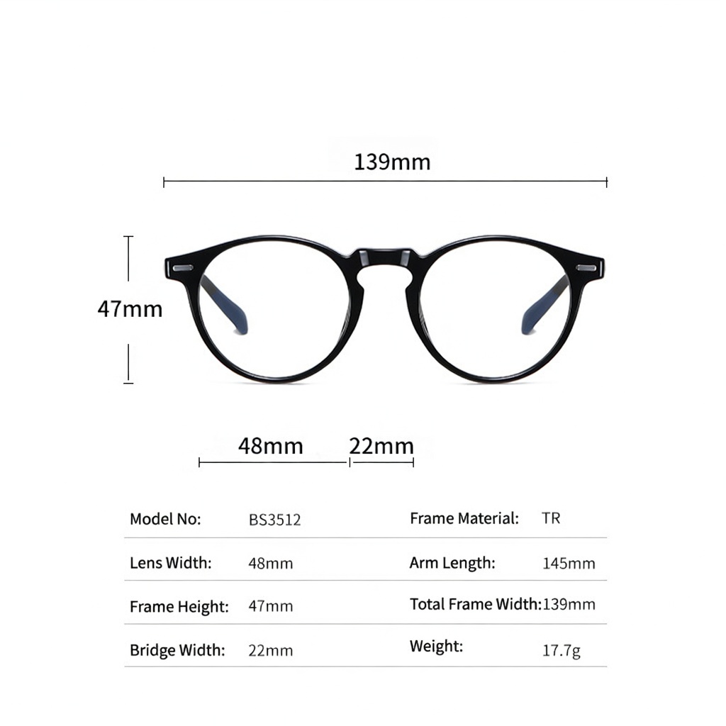 Eyeao Blue light blocking Optical frames BS3512