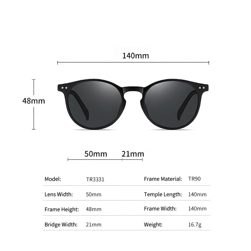 Eyeao Round Polarized Sunglasses TR3331