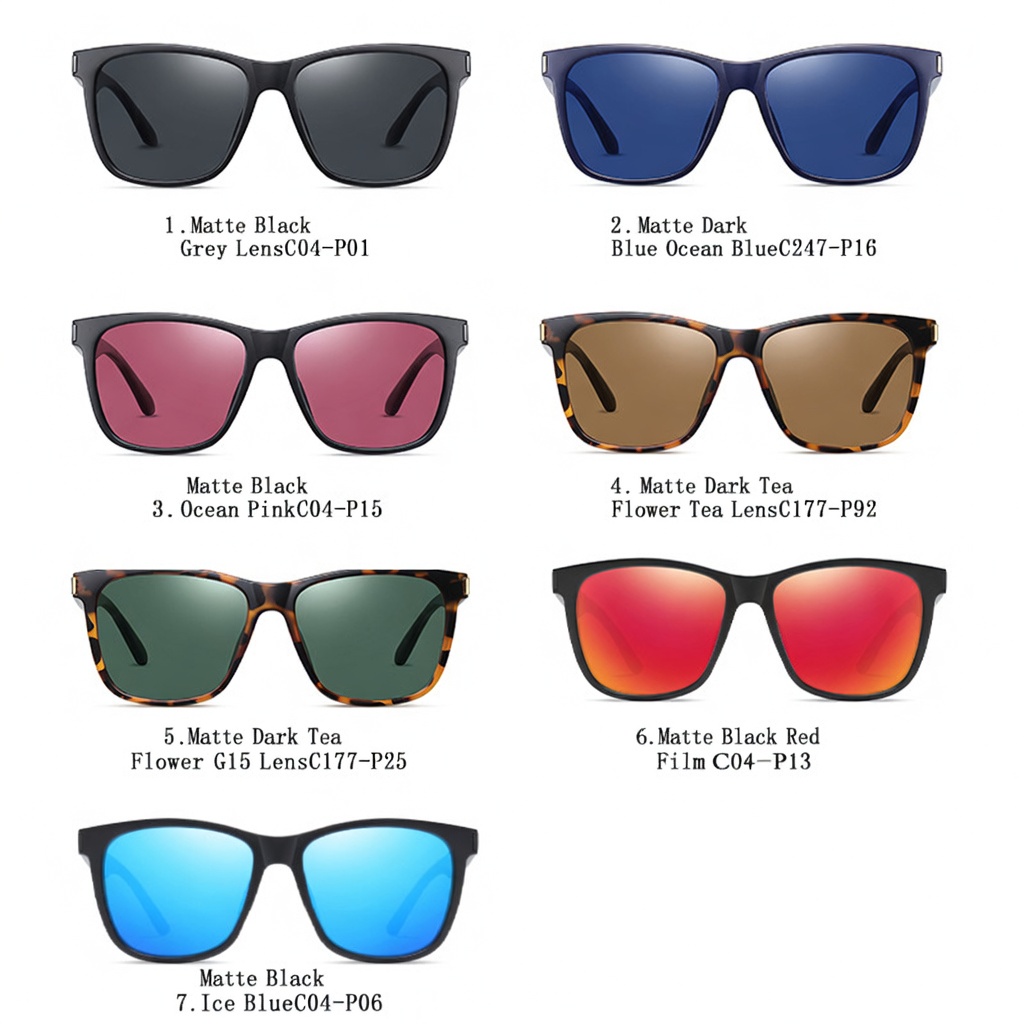 Eyeao Square Polarized Sunglasses TR3387