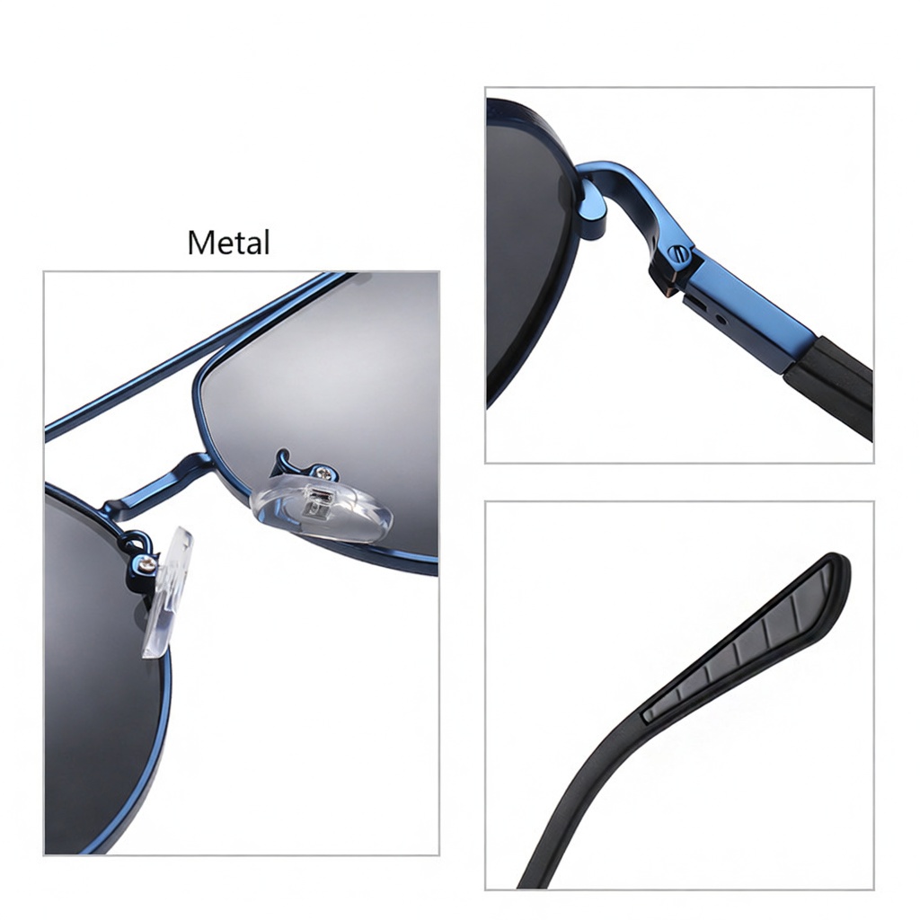 Eyeao Metal Polarized Sunglasses