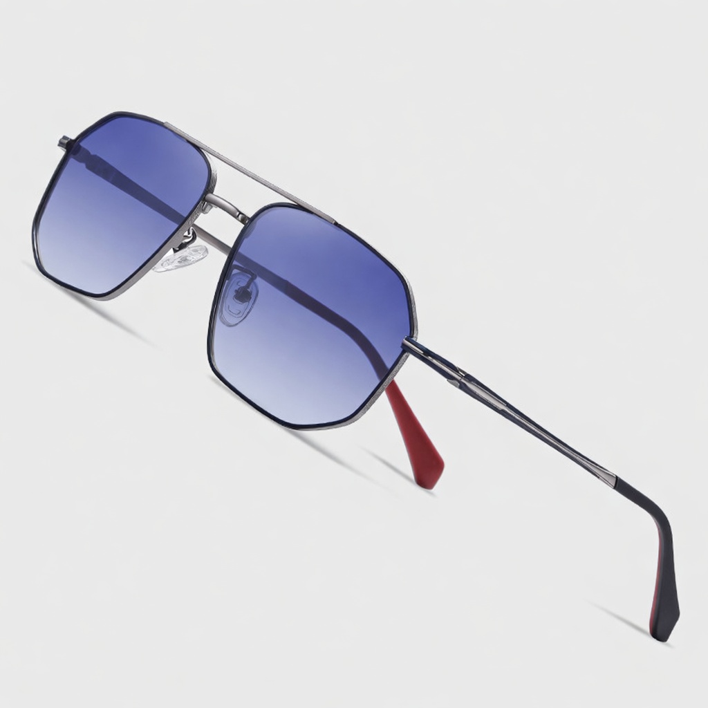 Eyeao Polygon Metal Polarized Sunglasses