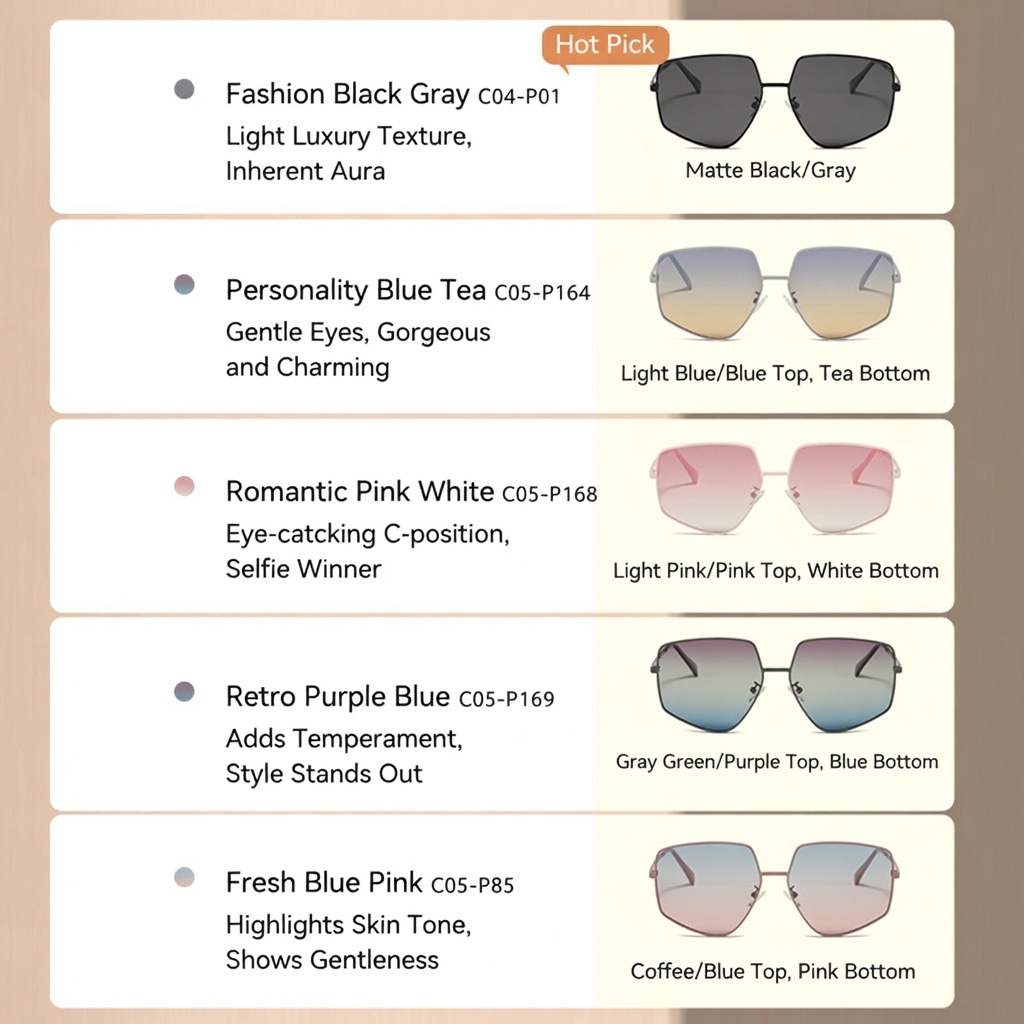 Eyeao Metal Polarized Sunglasses LS317