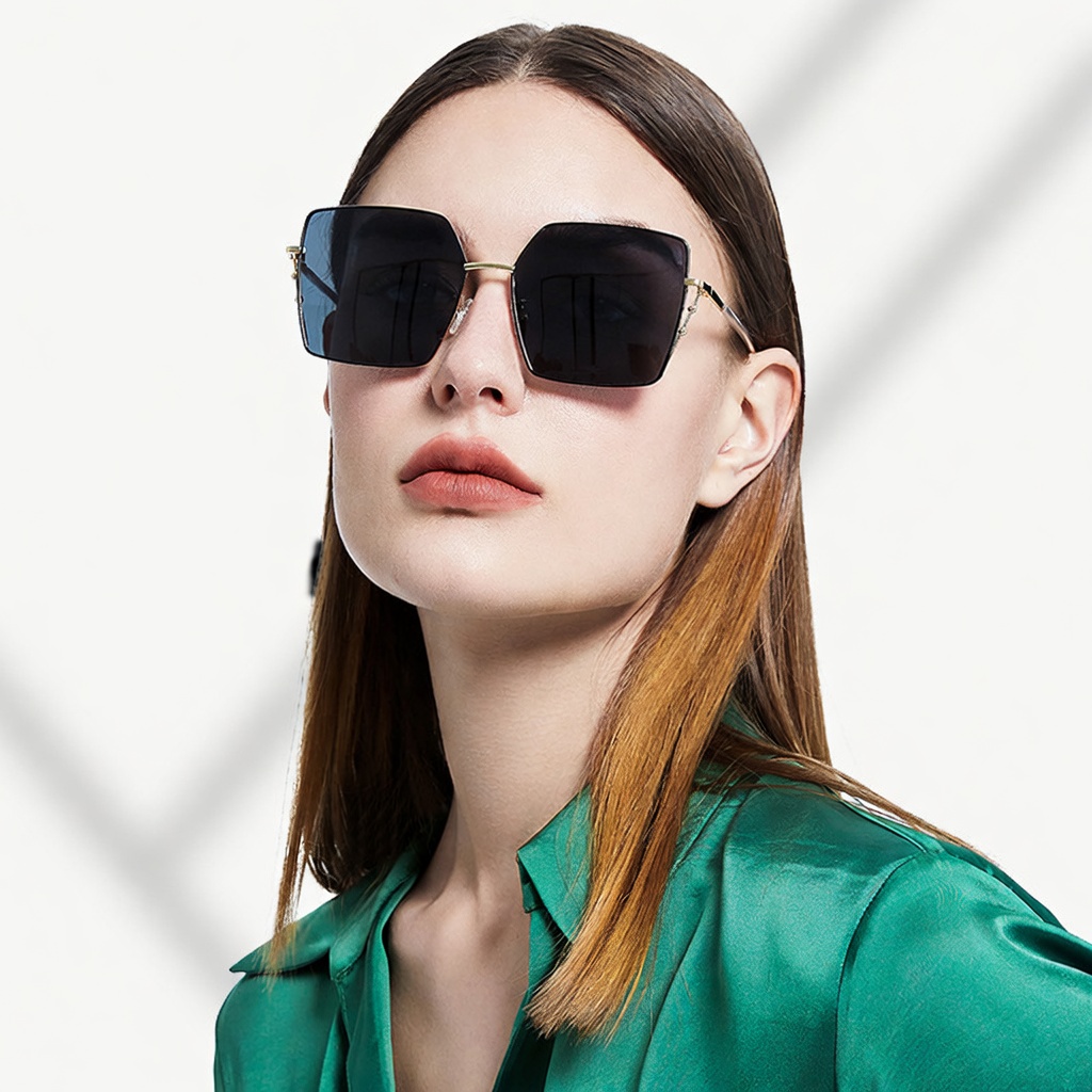 Eyeao Polygon Metal Polarized Sunglasses LS324