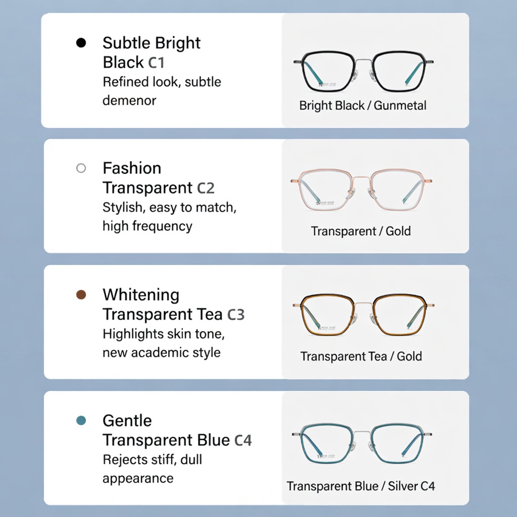 Eyeao Square Acetate Pure titanium Optical frames R2325