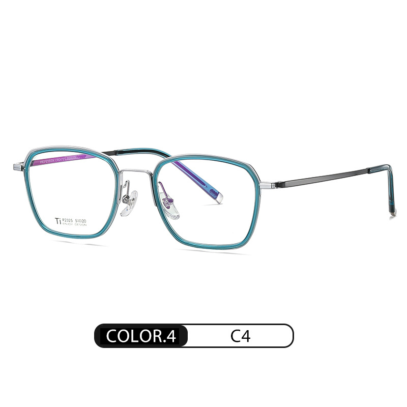 Eyeao Square Acetate Pure titanium Optical frames R2325