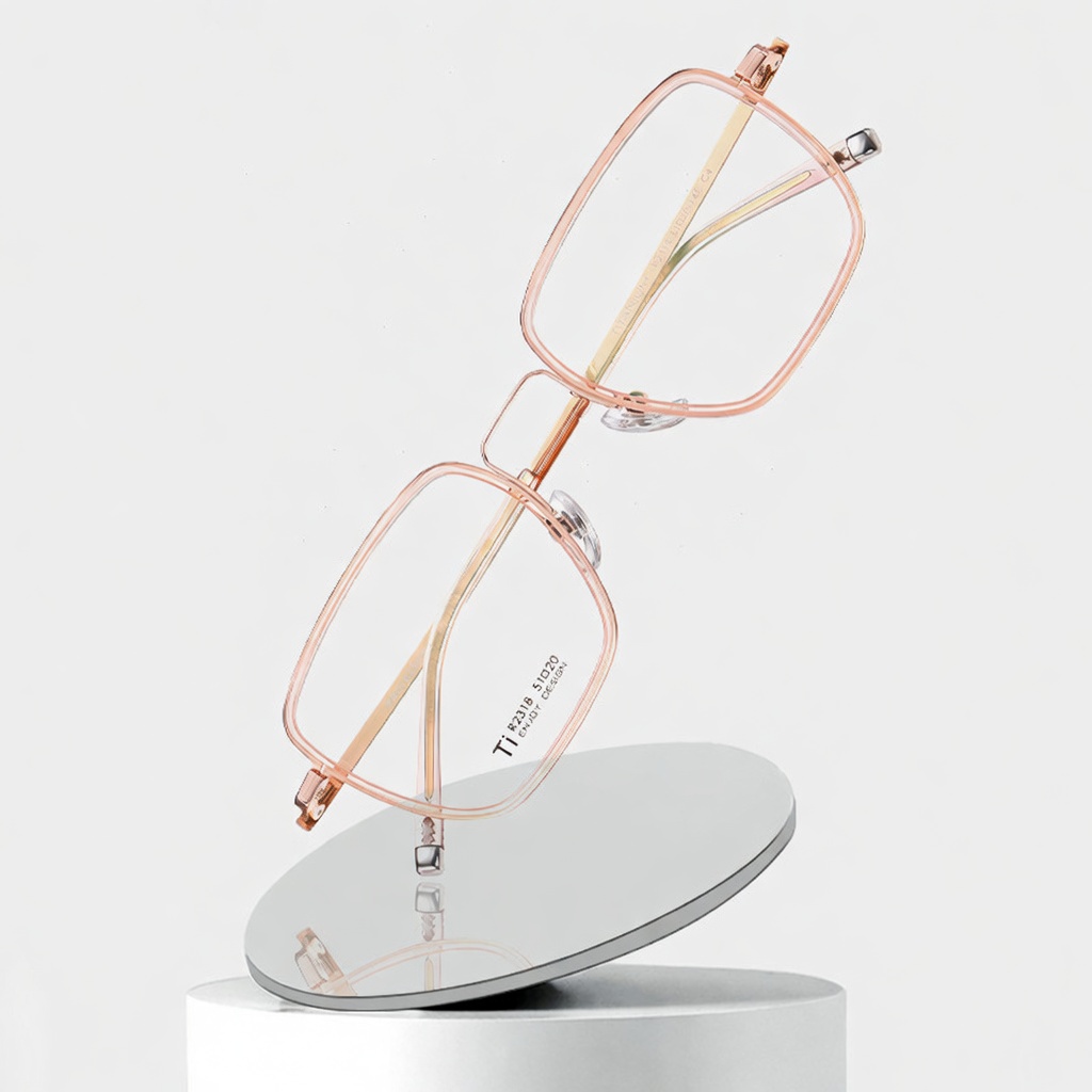 Eyeao Square Pure titanium Acetate Optical frames R2318