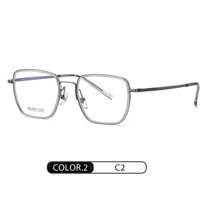 Eyeao Square Pure titanium Acetate Optical frames R2318