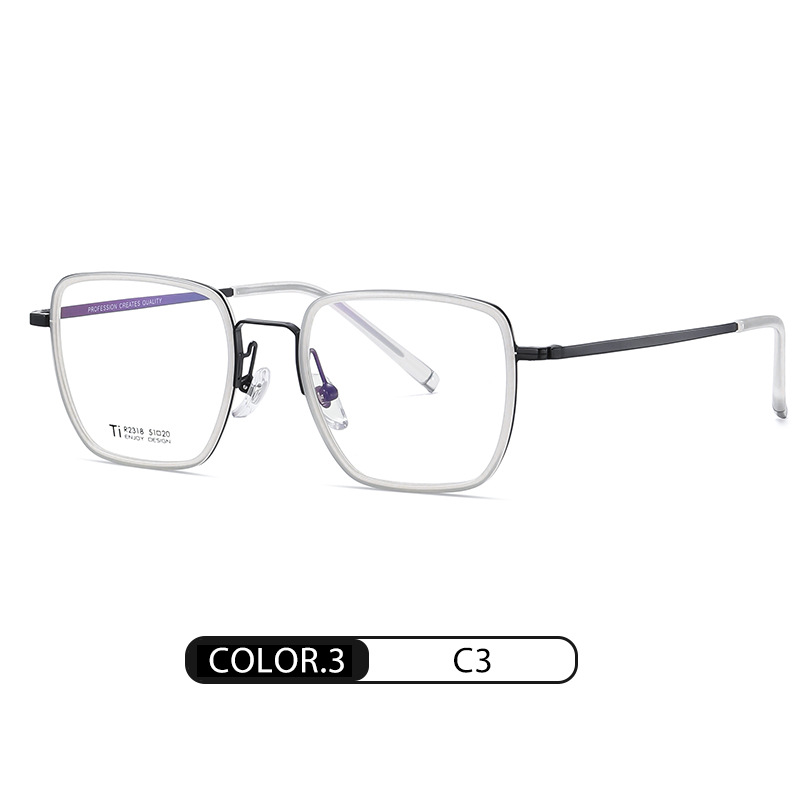 Eyeao Square Pure titanium Acetate Optical frames R2318