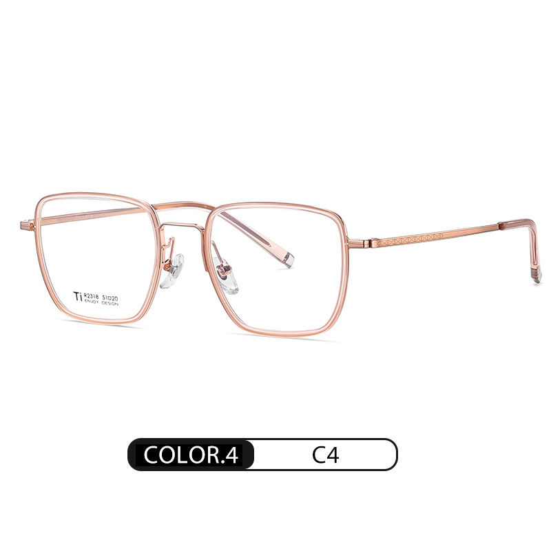 Eyeao Square Pure titanium Acetate Optical frames R2318