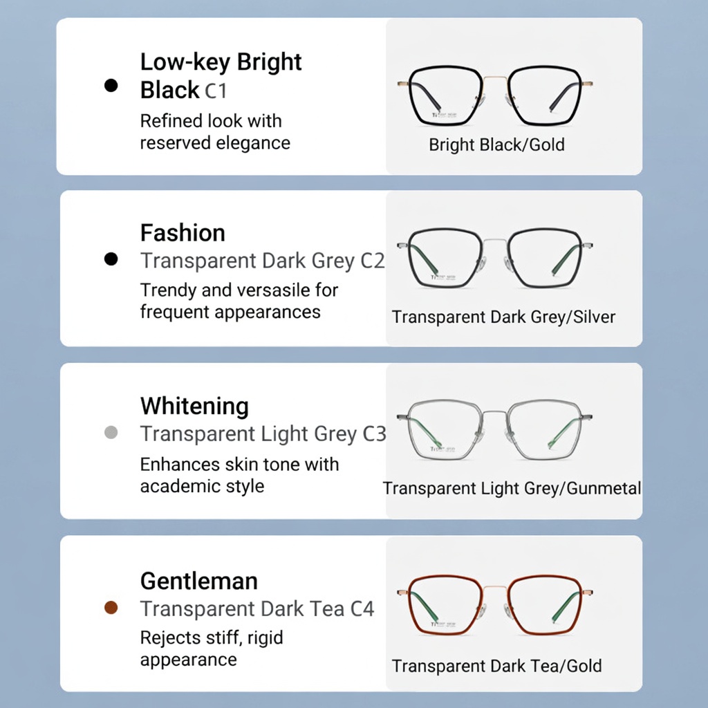 Eyeao Square Acetate Pure titanium Optical frames R2327
