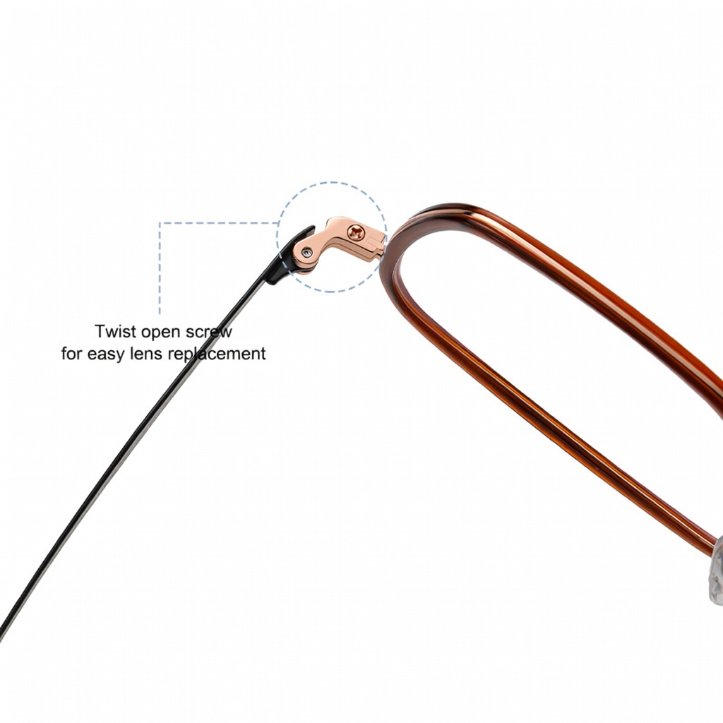 Eyeao Square Acetate Pure titanium Optical frames R2327