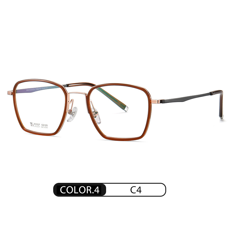 Eyeao Square Acetate Pure titanium Optical frames R2327