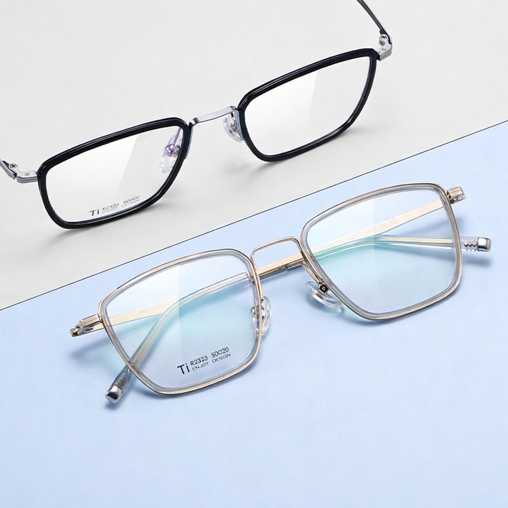Eyeao Square Acetate Pure titanium Optical frames R2323