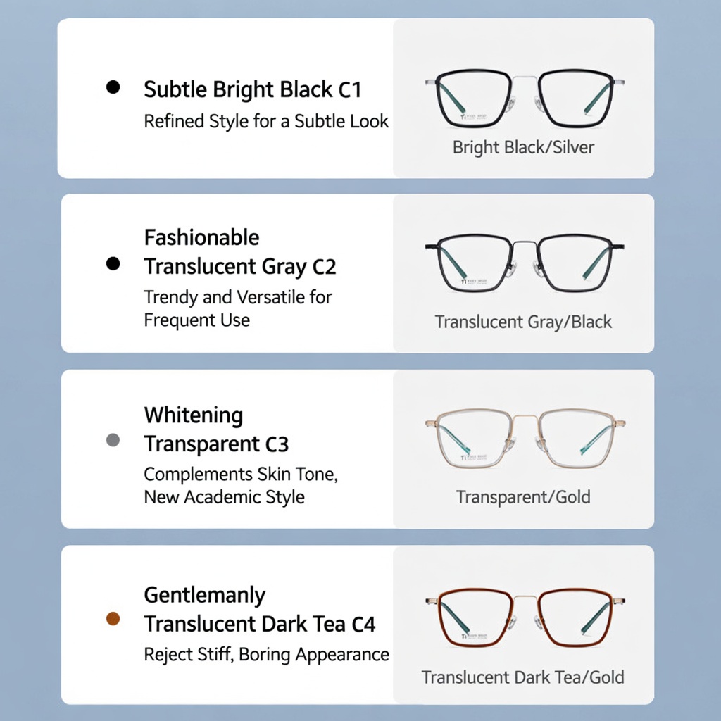 Eyeao Square Acetate Pure titanium Optical frames R2323