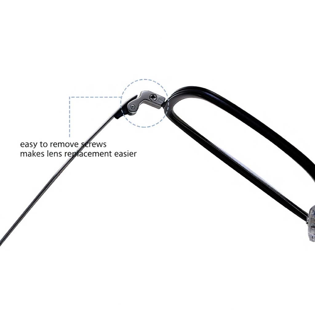 Eyeao Square Acetate Pure titanium Optical frames R2323