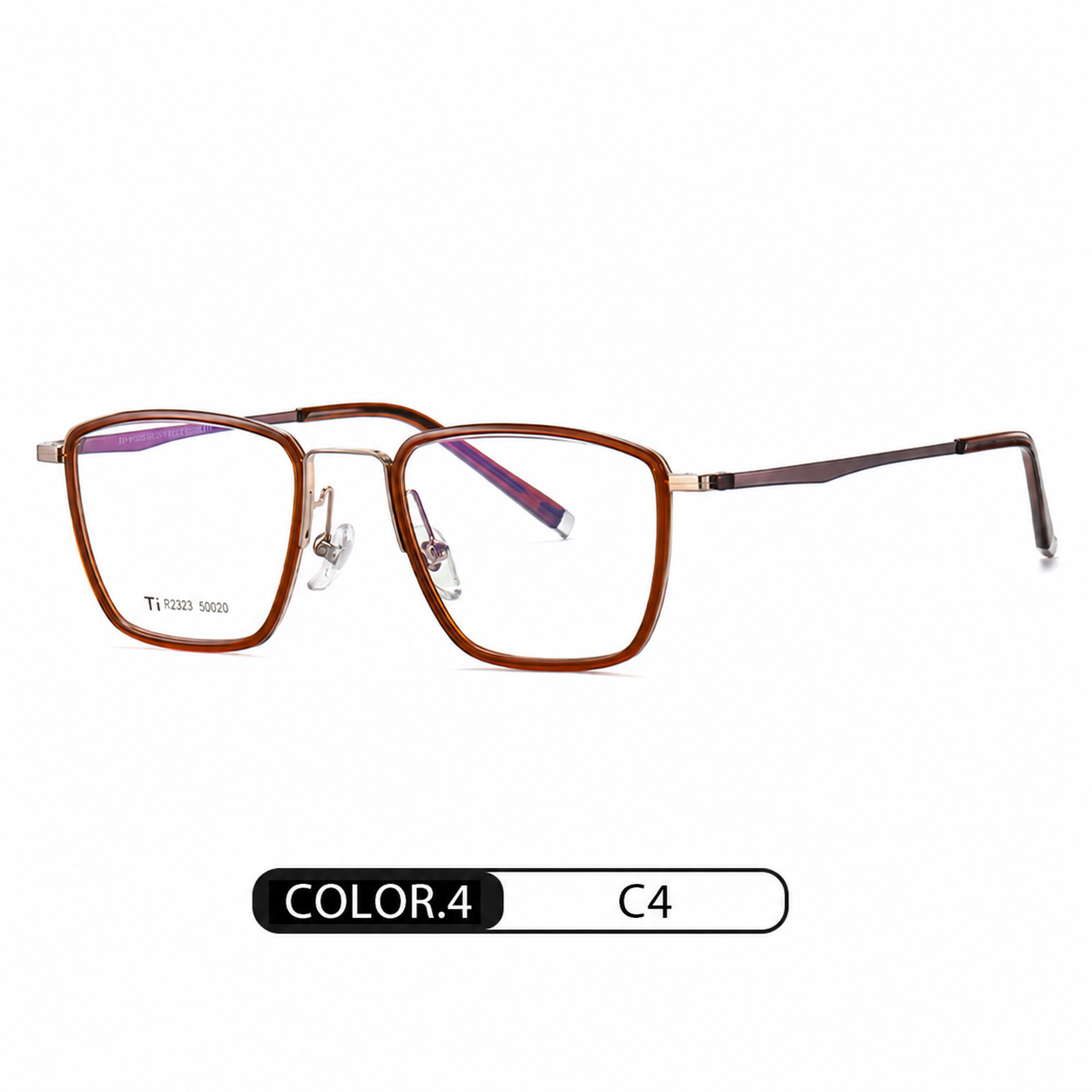 Eyeao Square Acetate Pure titanium Optical frames R2323