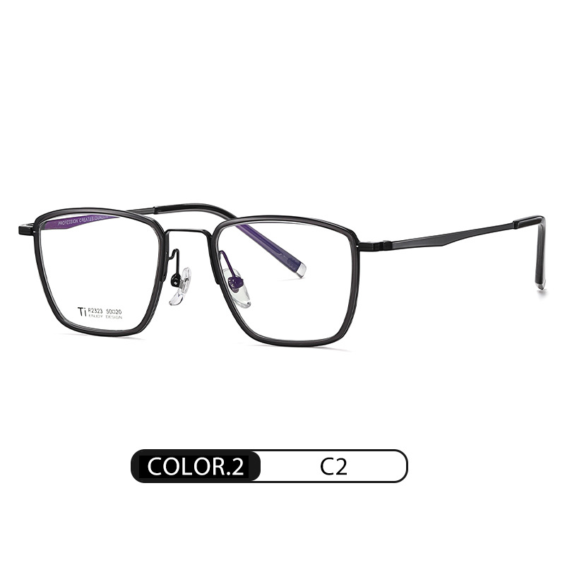 Eyeao Square Acetate Pure titanium Optical frames R2323