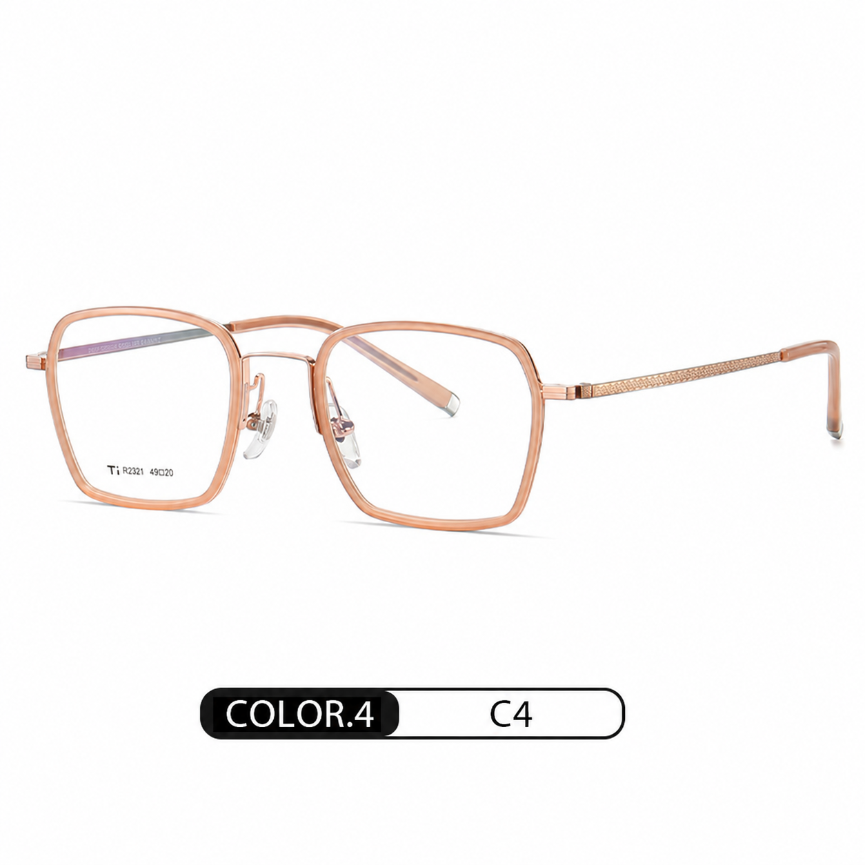 Eyeao Square Pure titanium Acetate Optical frames R2321