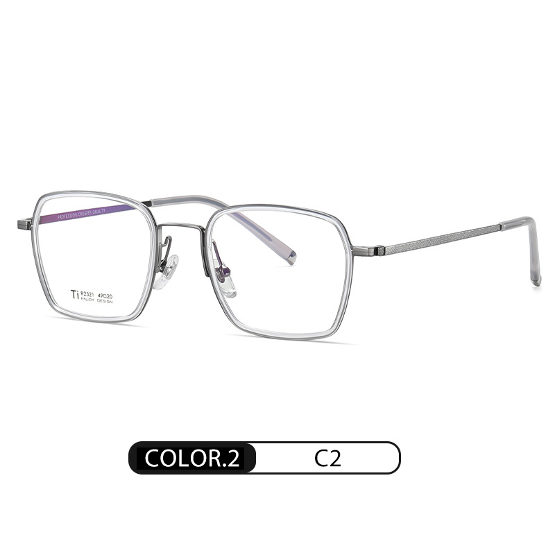 Eyeao Square Pure titanium Acetate Optical frames R2321