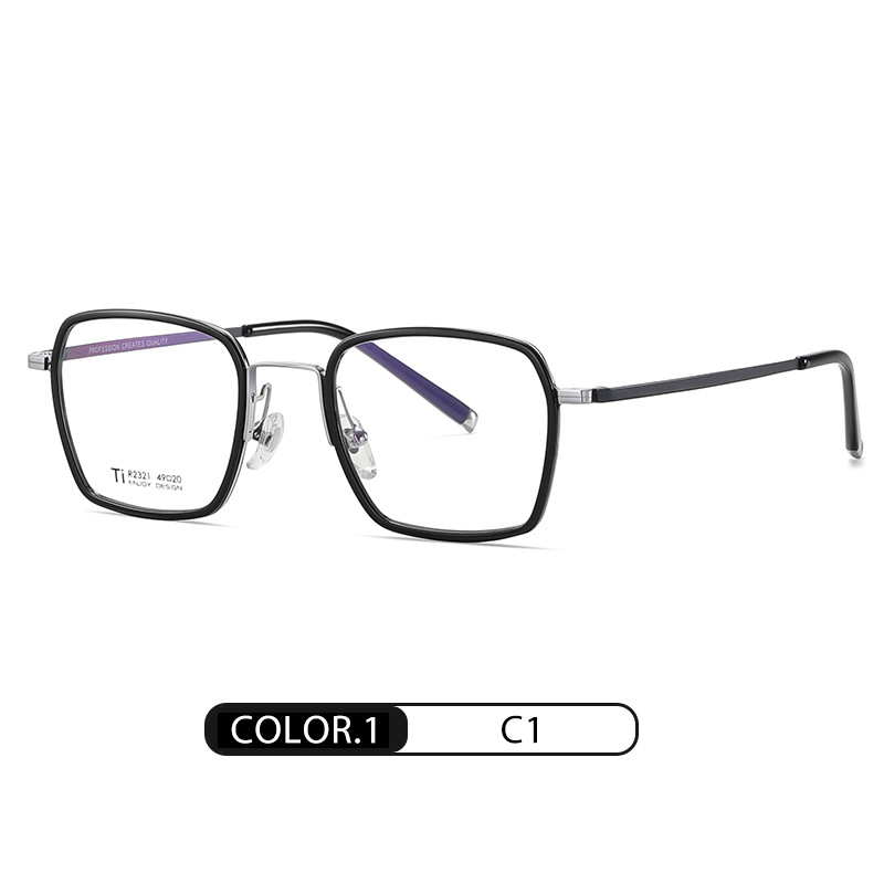 Eyeao Square Pure titanium Acetate Optical frames R2321