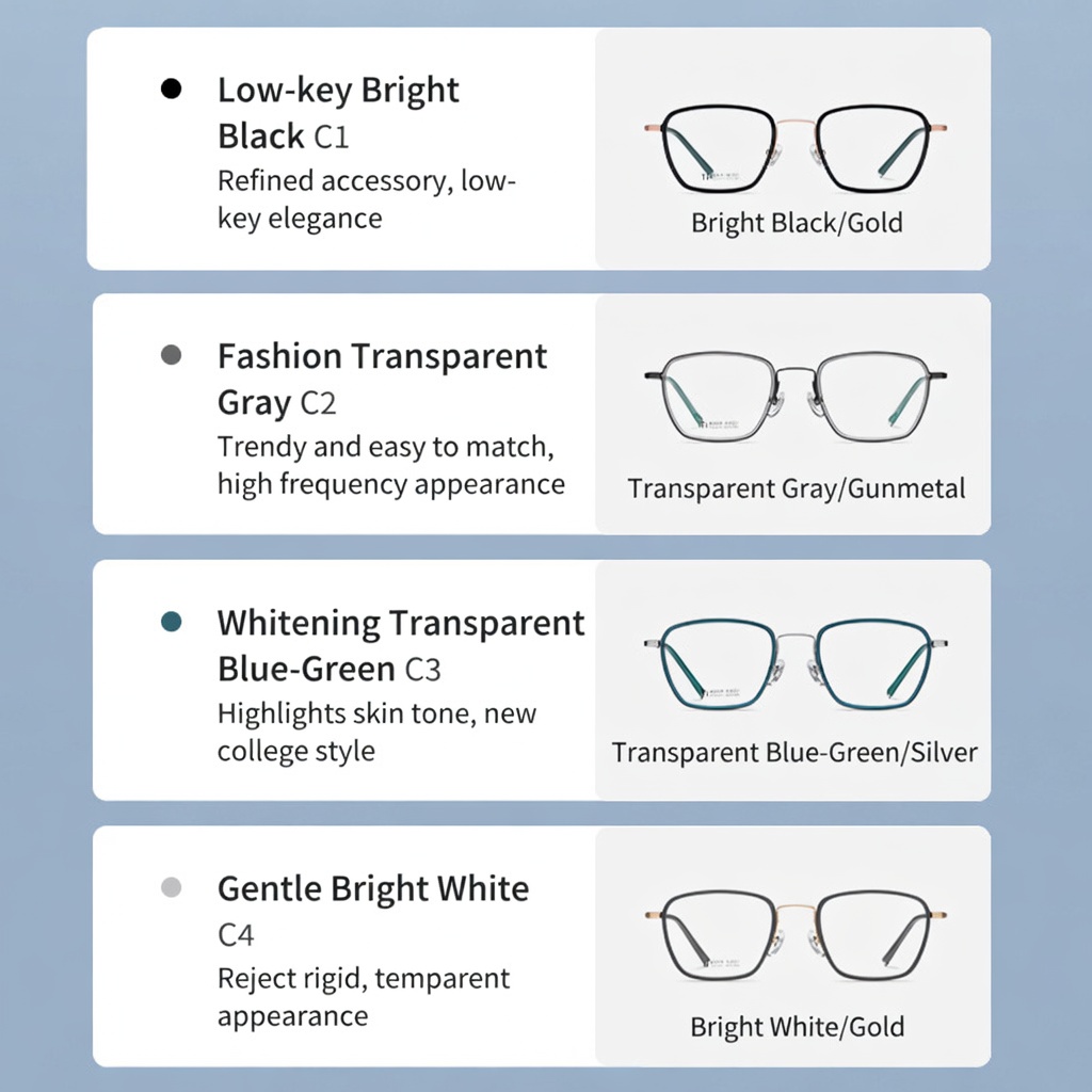 Eyeao Square Acetate Pure titanium Optical frames R2319