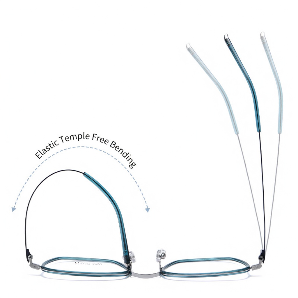 Eyeao Square Acetate Pure titanium Optical frames R2319