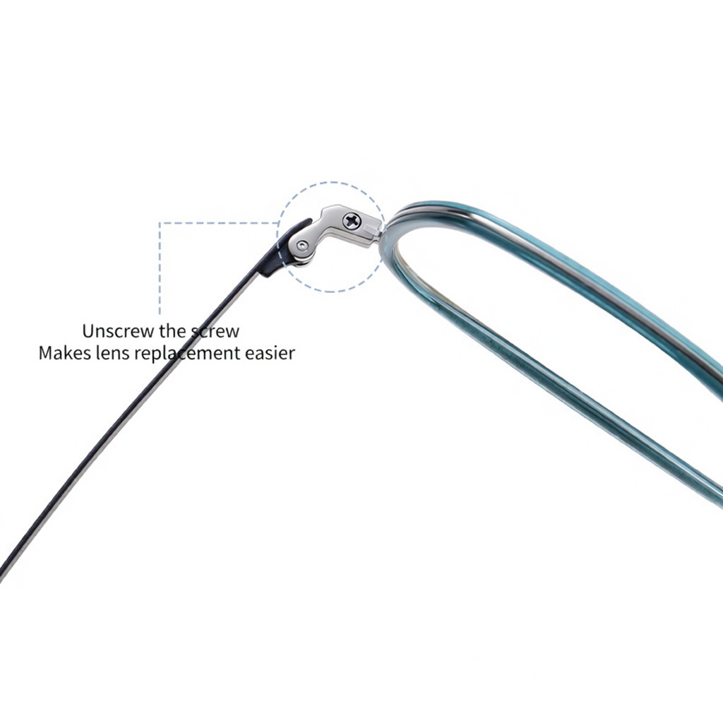 Eyeao Square Acetate Pure titanium Optical frames R2319