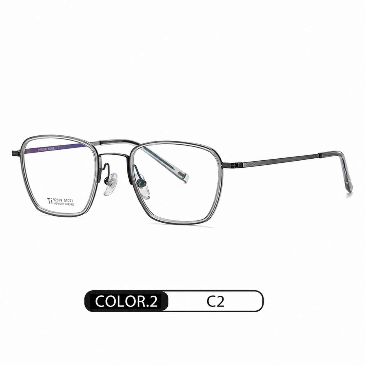 Eyeao Square Acetate Pure titanium Optical frames R2319