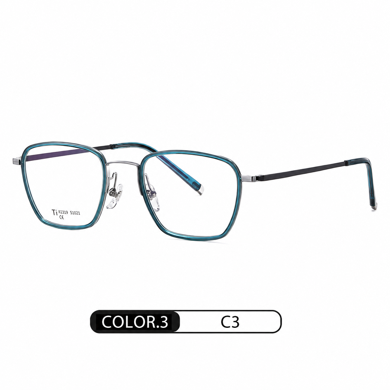 Eyeao Square Acetate Pure titanium Optical frames R2319