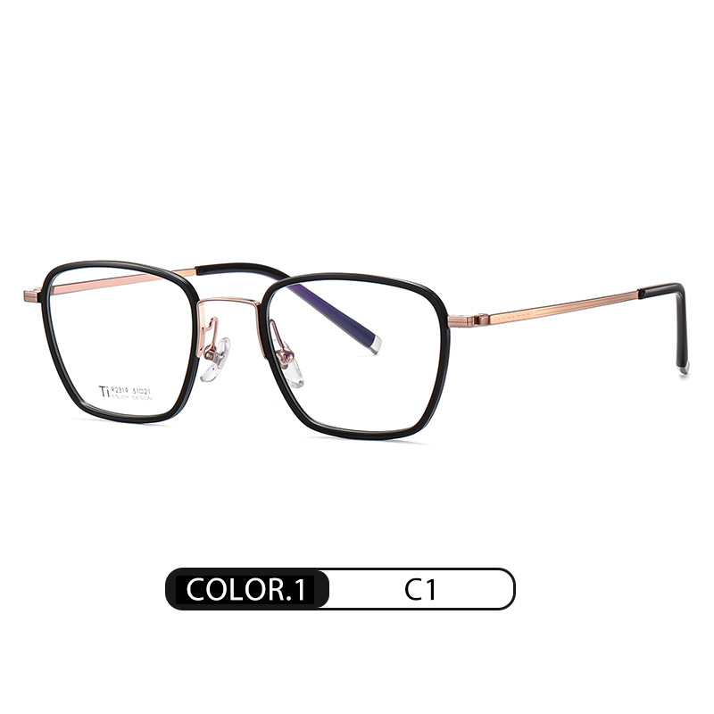 Eyeao Square Acetate Pure titanium Optical frames R2319