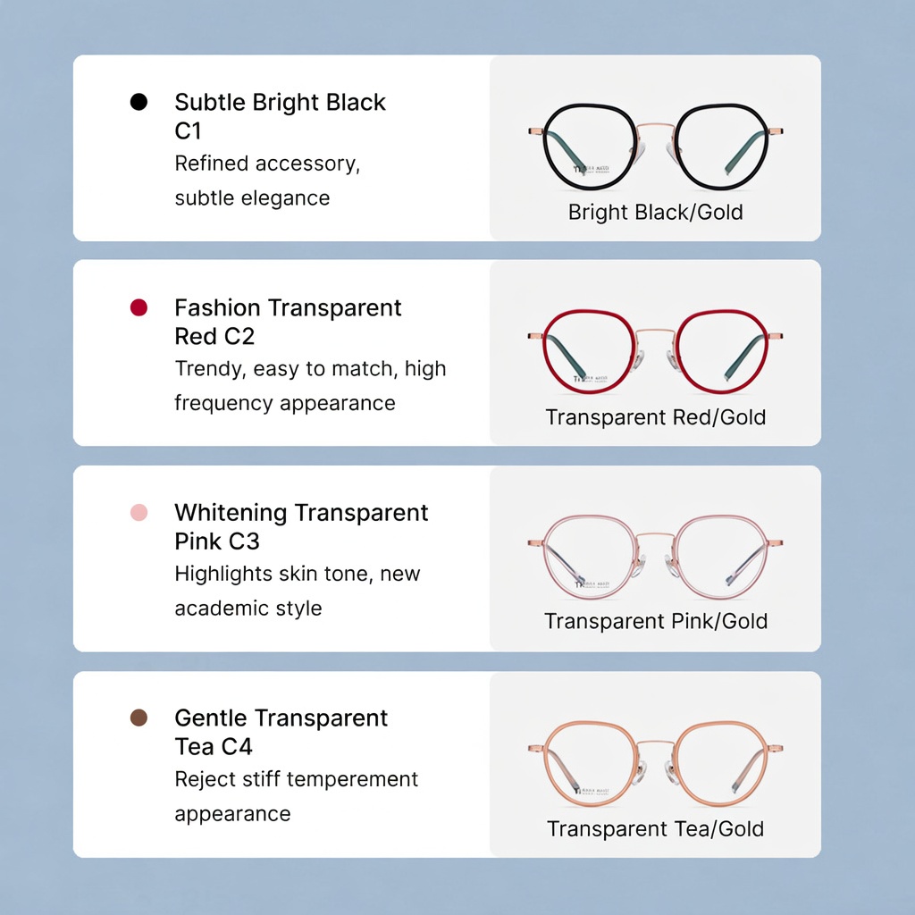Eyeao Round Pure titanium Acetate Optical frames R2313