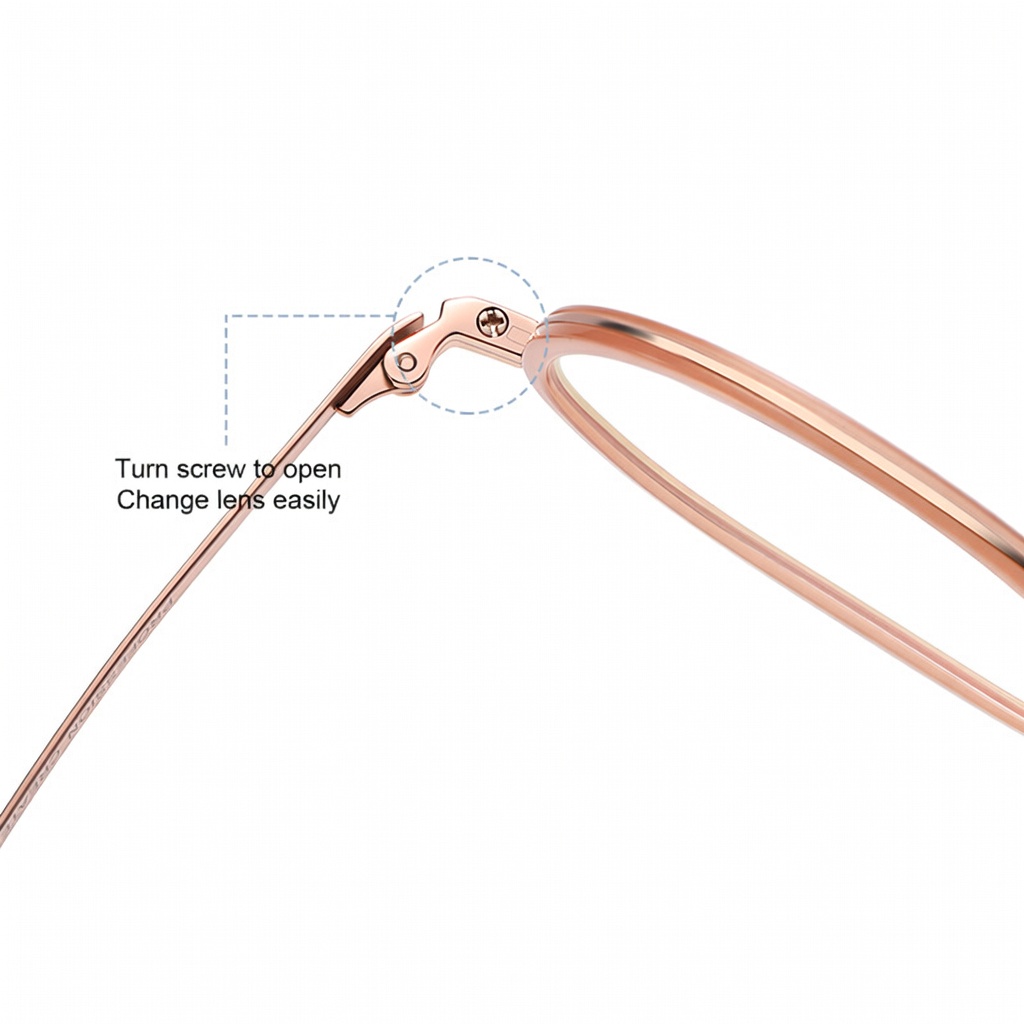 Eyeao Round Pure titanium Acetate Optical frames R2313
