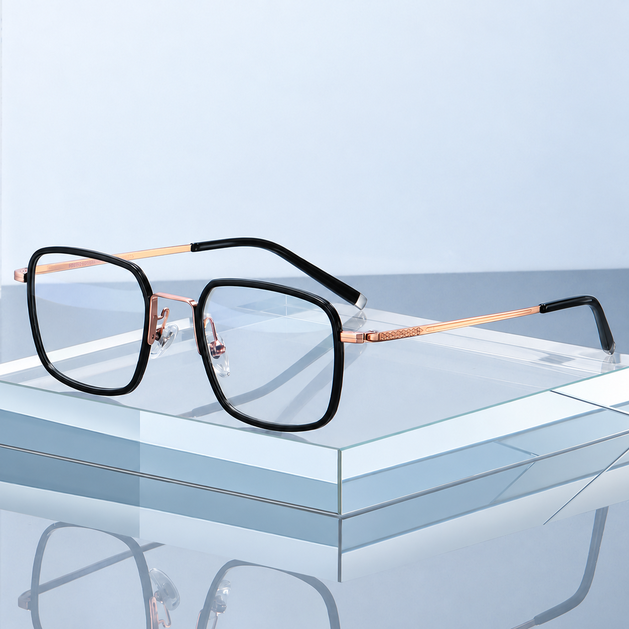 Eyeao Square Pure titanium Acetate Optical frames R2326