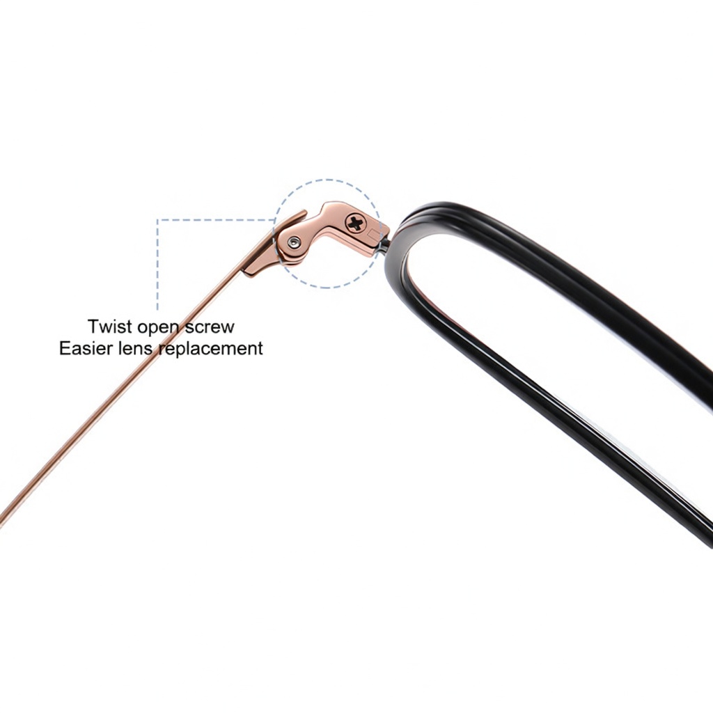 Eyeao Square Pure titanium Acetate Optical frames R2326