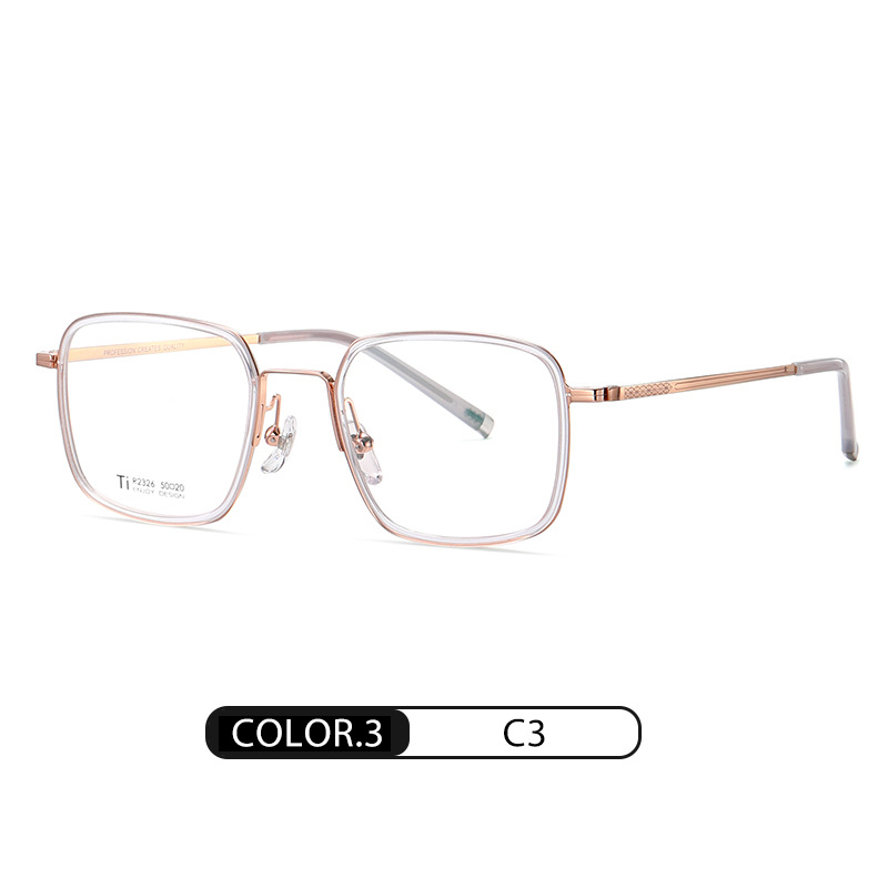 Eyeao Square Pure titanium Acetate Optical frames R2326