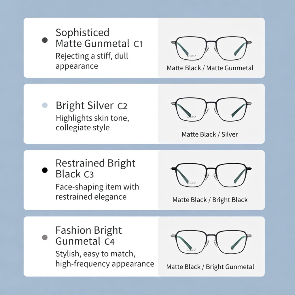 Eyeao Square Pure titanium Optical frames YJ2010