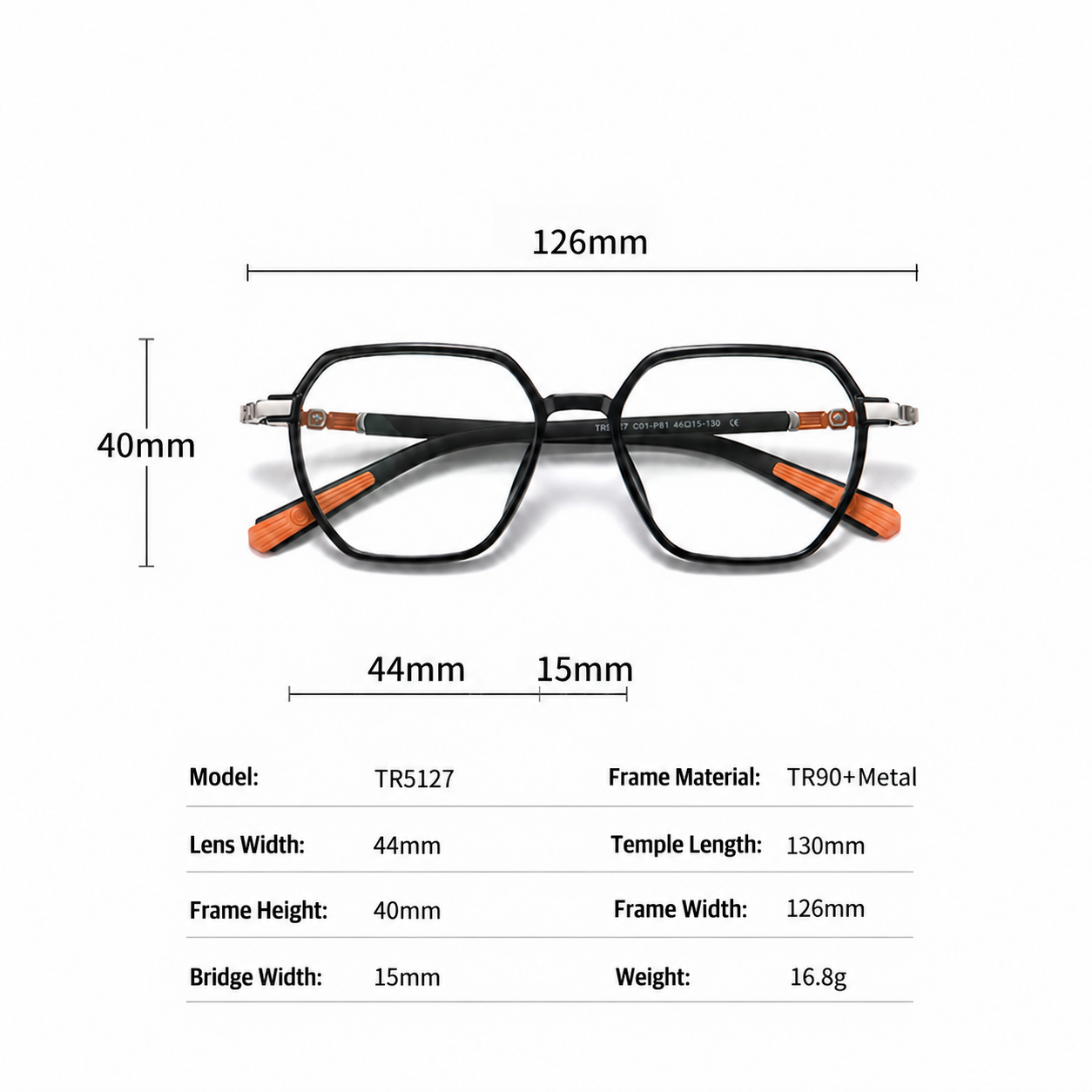 Eyeao Blue light blocking Optical frames TR5127