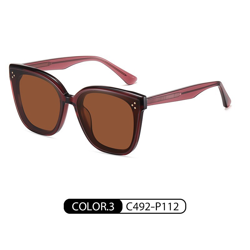 Eyeao Square Acetate Polarized Sunglasses