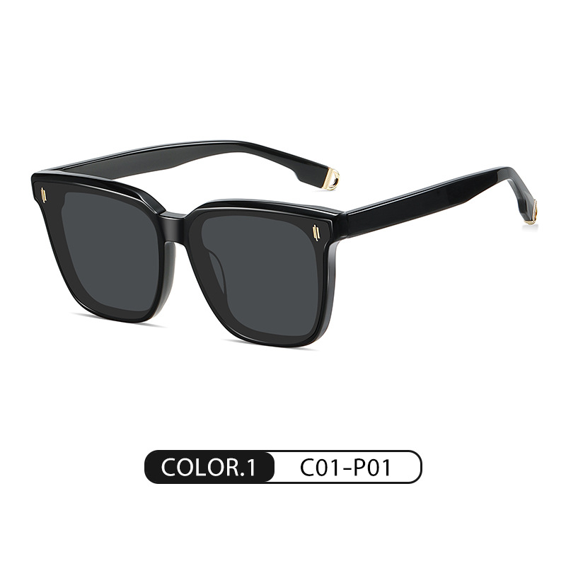 Eyeao Square Acetate Polarized Sunglasses