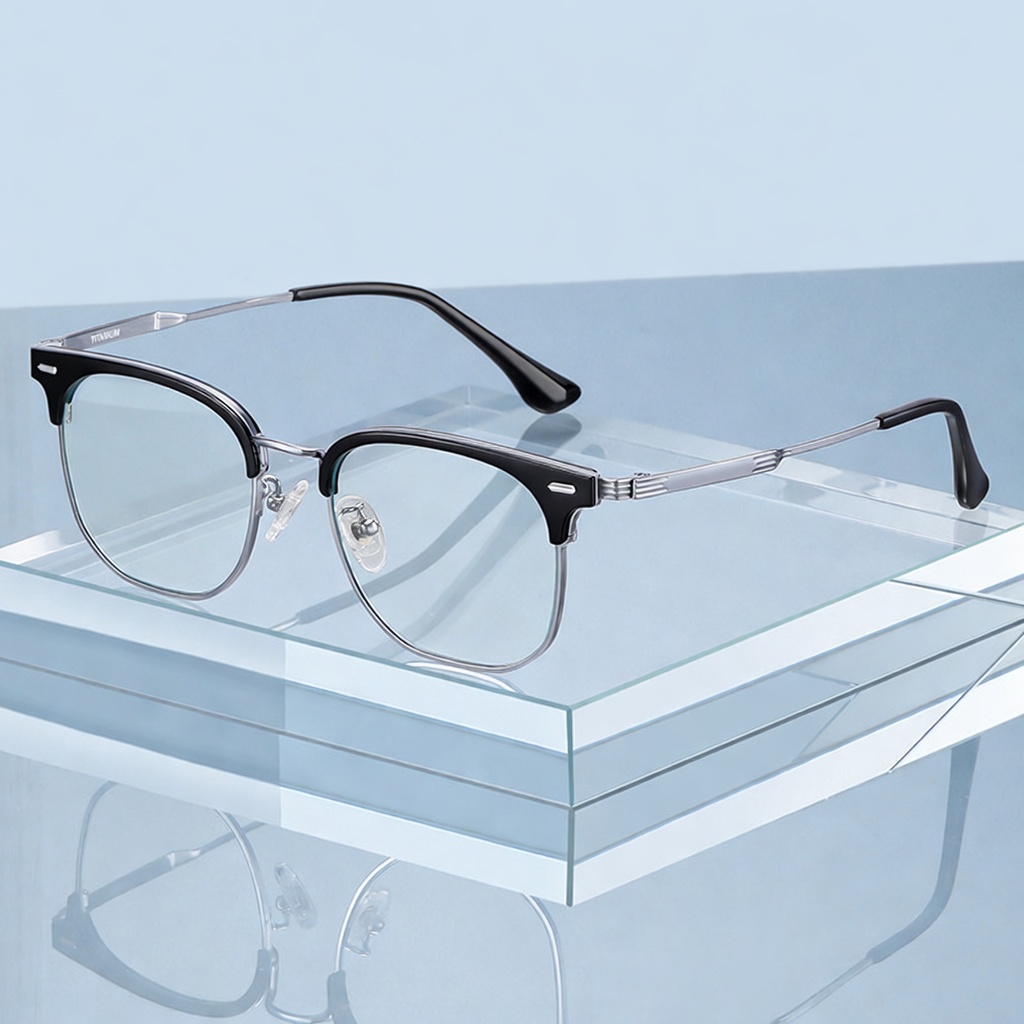 Eyeao Square Pure titanium Blue light blocking Optical frames ST6205